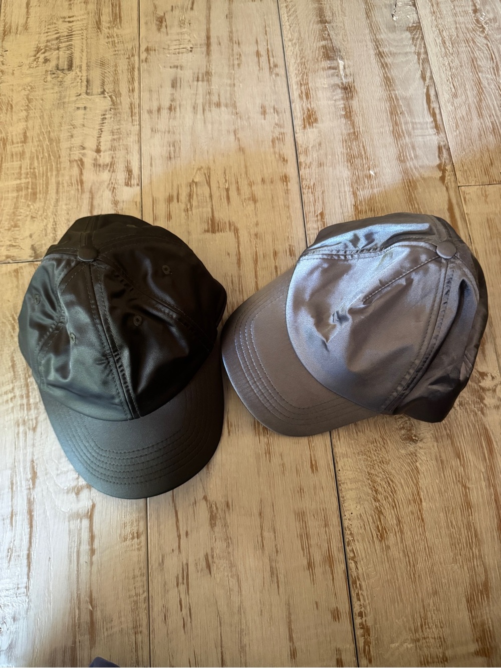 Metallic baseball caps